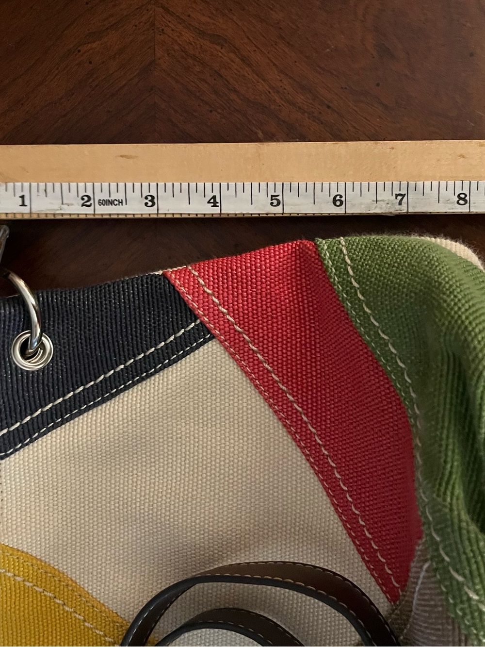 Relic Multicolor Patchwork Shoulder Bag with Brown Strap - Picture 10 of 10